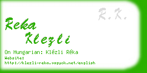 reka klezli business card